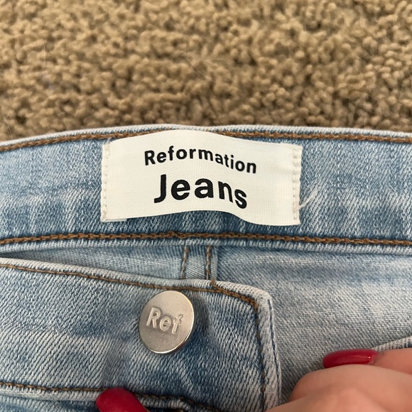Reformation light wash size 29 high & skinny jeans - Picture 6 of 10